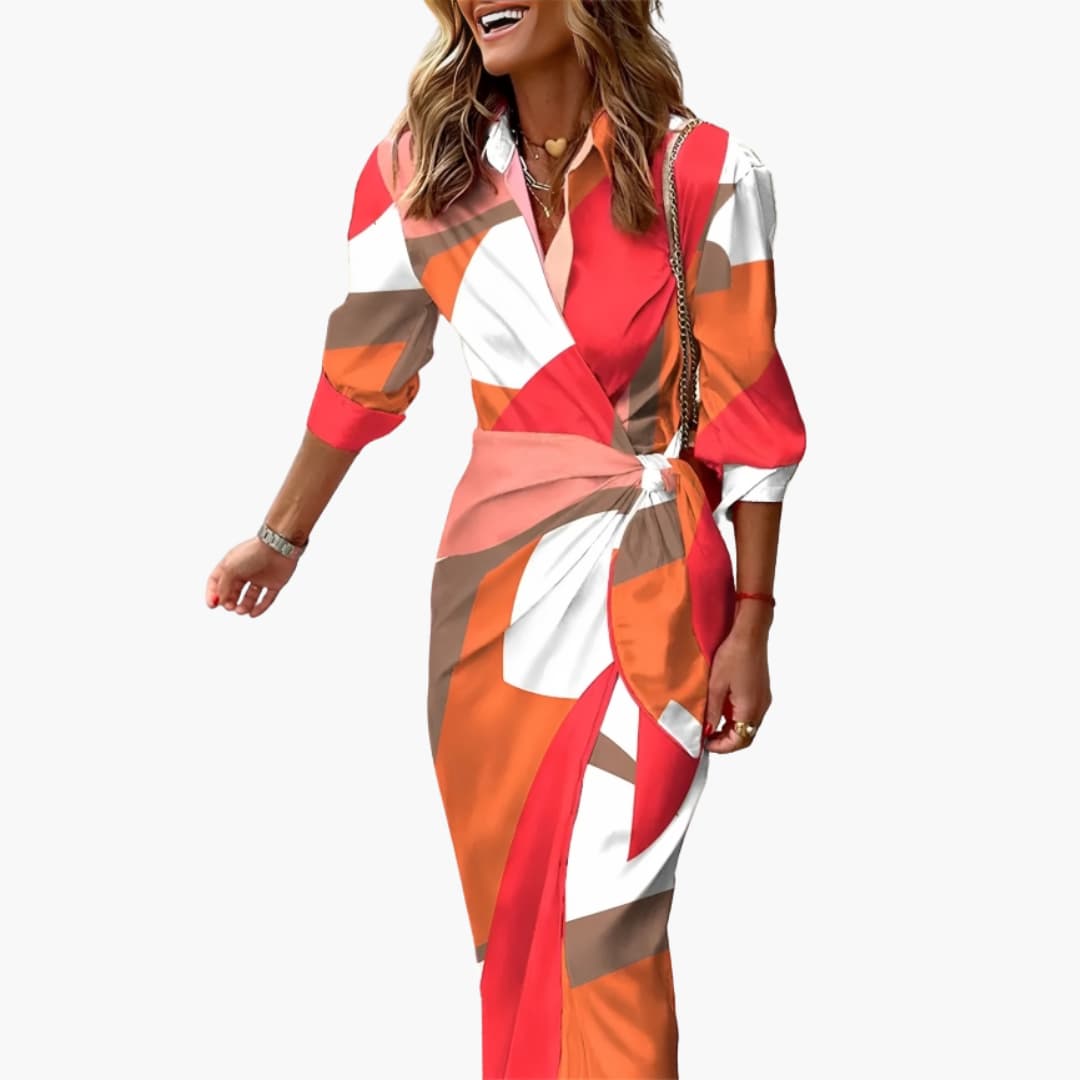 Leah | Printed Wrap Dress