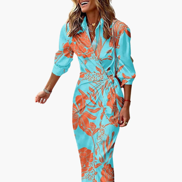 Leah | Printed Wrap Dress