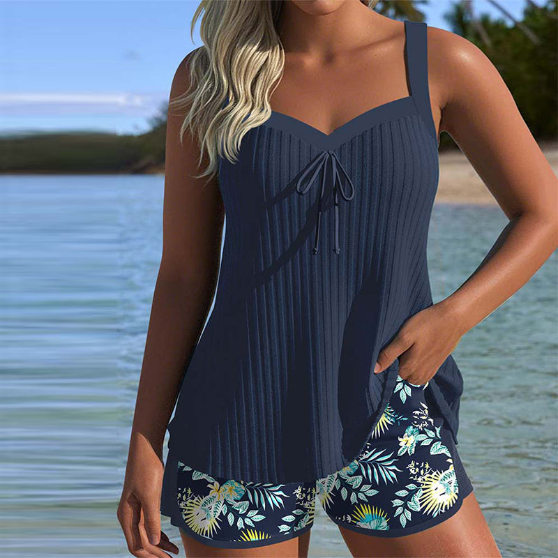 Beau | Striped Tankini Two-Piece