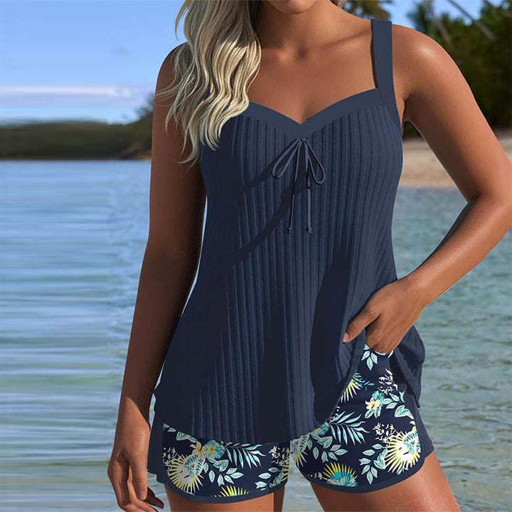 Beau | Striped Tankini Two-Piece