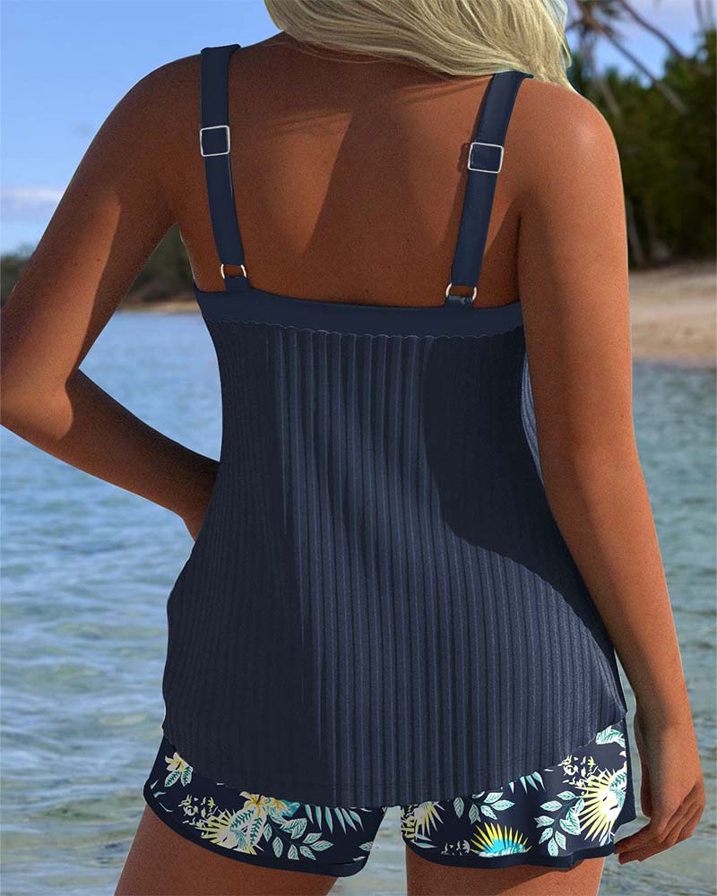 Beau | Striped Tankini Two-Piece