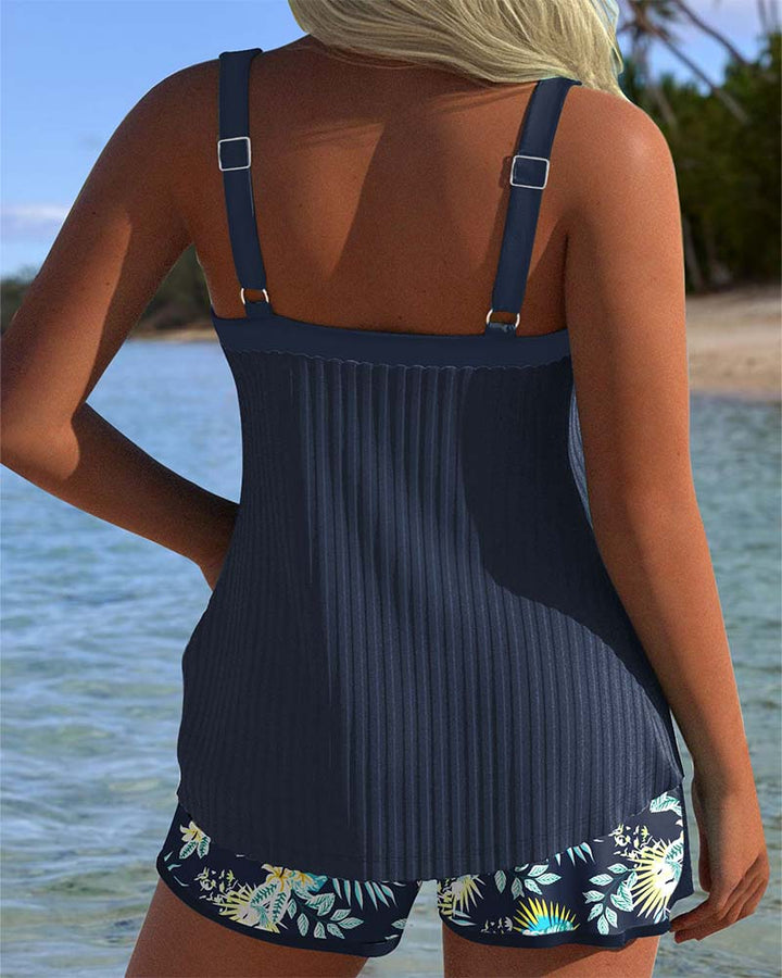 Beau | Striped Tankini Two-Piece